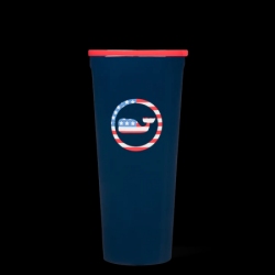 24oz Vineyard Vines Americana Whale Dot Tumbler